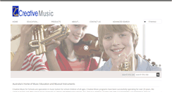 Desktop Screenshot of creativemusic.com.au